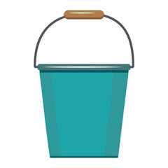Insulated container for washing and cleaning, color vector illustration in the flat style