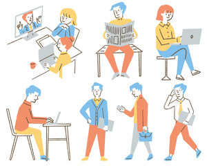 仕事をする人たち_セット02