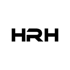 HRH letter logo design with white background in illustrator, vector logo modern alphabet font overlap style. calligraphy designs for logo, Poster, Invitation, etc.