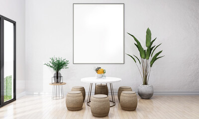 The working room consists of a workbench and a picture frame on the wall.