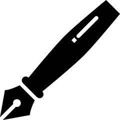 fountain pen glyph icon