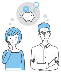 線画人物アイコン　不妊治療　費用を考える