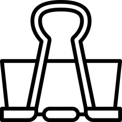 binder clip outline icon