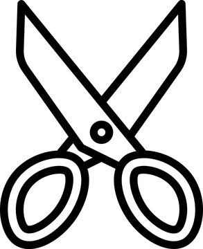recommend clip art: scissors outline icon
