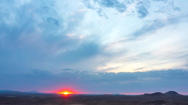 Hyper time lapse over the Mojave desert