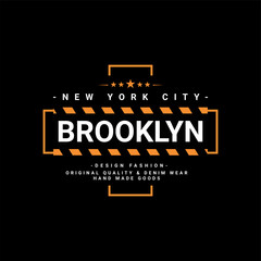 Fototapeta premium Brooklyn writing design, suitable for screen printing t-shirts, clothes, jackets and others