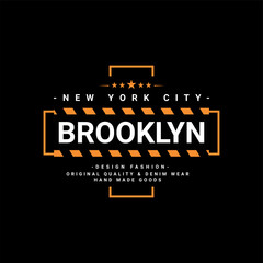 Brooklyn writing design, suitable for screen printing t-shirts, clothes, jackets and others