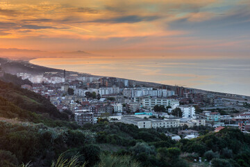 A village in algeria overlooking the sea. Jijel, algeria, Algeria, A small town in the state of...