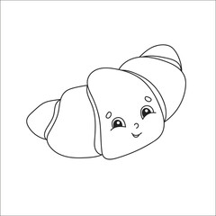 Coloring book for kids. Cartoon character. Vector illustration. Black contour silhouette. Isolated on white background.