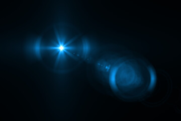 Beautiful optical lens flare effect