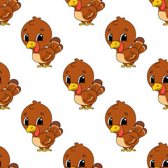 Colored seamless pattern. Cartoon style. Hand drawn. Vector illustration isolated on white background. For walpaper, poster, banner.