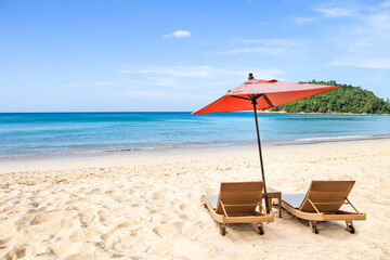 Summer season, Relaxing by the sea, summer holiday destination, Tropical beach