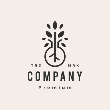 tree root lab laboratory hipster vintage logo vector icon illustration