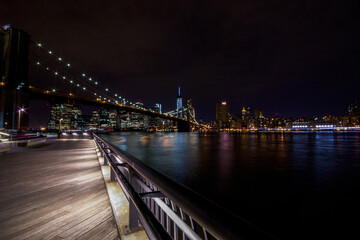 D.U.M.B.O. view of the NY skyline and Brooklyn Bridge