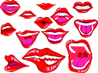唇　セット　イラスト