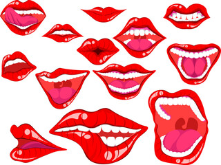 唇　セット　イラスト
