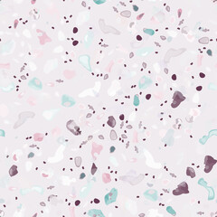 Terrazzo Texture Vector. Flooring Seamless Pattern