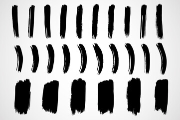 Watercolor vector brush strokes collection, Ink painting Collection