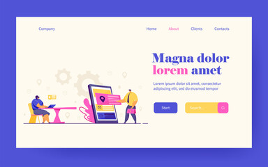 Appointment app vector illustration. Business people using online calendar for booking, consulting planning application. For modern technology, meeting date, scheduling concept