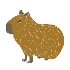 動物園のカピバラ主線なし