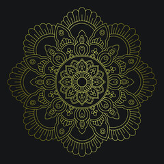 Ornamental luxury mandala pattern. Black complex doodle mandala on a transparent background, for printable coloring