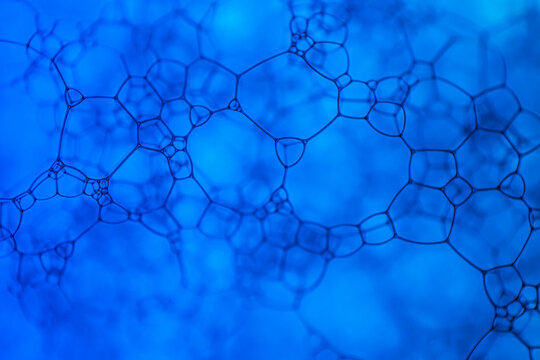 Abstarct network structure on blue background