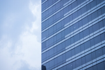 Fototapeta na wymiar Blue building modern business
