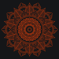 Ornamental luxury mandala pattern. Black complex doodle mandala on a transparent background, for printable coloring