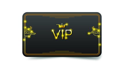 Abstract Dark Gold Vip Card Template Vector Design Style Premium Luxury Template