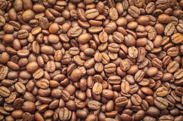 Roasted Coffee Beans background texture. 