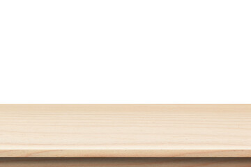 wood table isolate on white background.