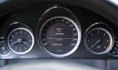 Control panel automobile panel with speedomete