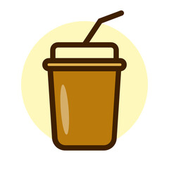 Coffee cup , Coffee Shop filled outline icon.