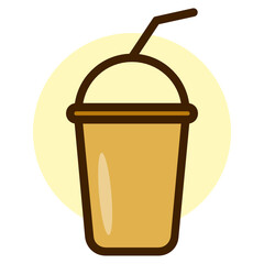 Coffee cup , Coffee Shop filled outline icon.