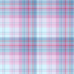 Seamless pattern in blue and pink colors for plaid, fabric, textile, clothes, tablecloth and other things. Vector image.