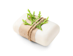 Soap bar on white background