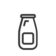 Milk bottle , Coffee Shop outline icon.