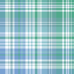 Seamless pattern in discreet blue and green colors for plaid, fabric, textile, clothes, tablecloth and other things. Vector image.