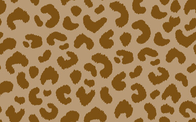Abstract modern leopard seamless pattern. Animals trendy background. Beige and brown decorative vector stock illustration for print, card, postcard, fabric, textile. Modern ornament of stylized skin