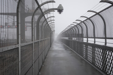 Sydney Harbor Bridge in the fog