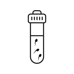 Sperm test icon design. vector illustration