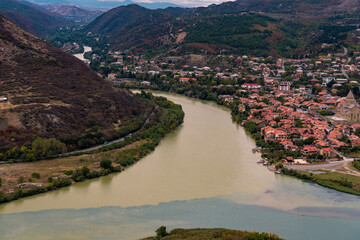 view of the river in the mountains