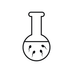 Sperm test icon design. vector illustration