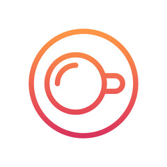 Coffee cup , Coffee Shop gradient icon.