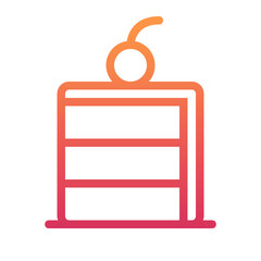 Cake , Coffee Shop gradient icon.