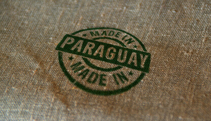 Fototapeta na wymiar Made in Paraguay stamp and stamping
