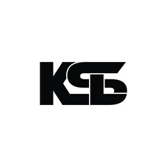 KSL letter monogram logo design vector
