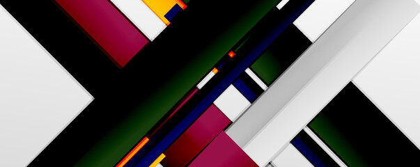 Color abstract lines trendy geometric background for business or technology presentation, internet poster or web brochure cover, wallpaper