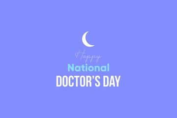 Obraz premium Happy National Doctor's Day typography design. Doctor symbol. 