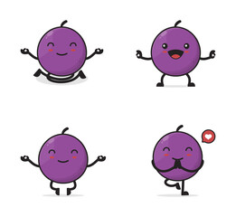 grapes cartoon character